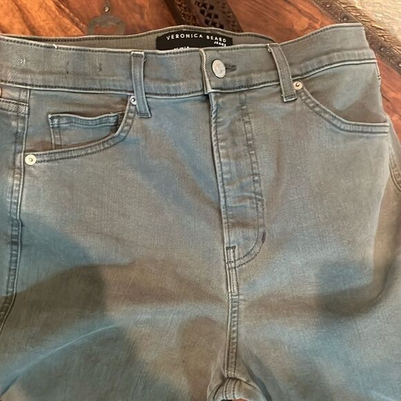 Veronica Beard Carson Ankle Flare High Rise, Green Garden Topiary, size 31 - Picture 2 of 11